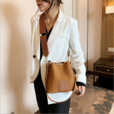 Vintage Scrub Leather Bucket Bags