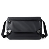 Men Messenger Shoulder Bag Leather Black Cloth Crossbody Sling Handbags Business Houlder Bag