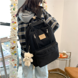 Multifunction Double Zipper Teenager Girls Laptop Backpack