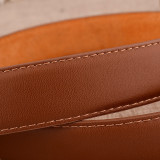 Women Men Belt 3.7 cm Cowhide Leather Buckle Belt Unisex Waistband Waist Strap