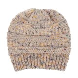 Men Women Beanie Hat Winter Wool Knitted Baggy Pull On Soft Caps