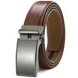 Women Men Belt 3.8 cm Cowhide Leather Buckle Belt Unisex Waistband Waist Strap