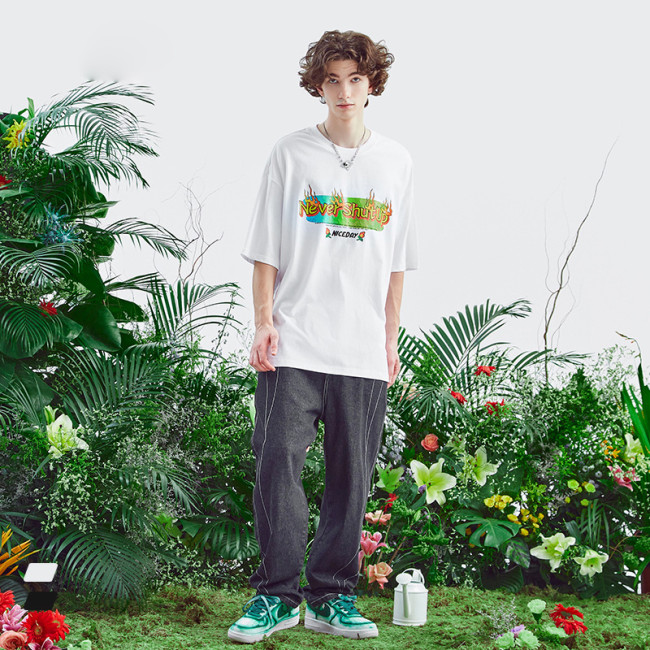 Summer Men Women Short Sleeve T-shirt Tee Pullover Tops Unisex Sweatshirt