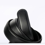Women Men Belt 3.5cm Genuine Cowhide Leather Buckle Belt Unisex Waistband Waist Strap
