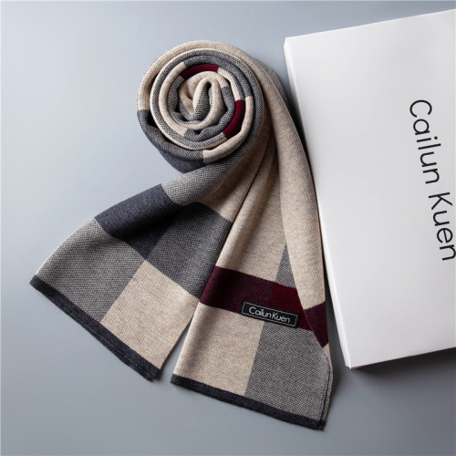 Women Men Logo Scarf Wool Cashmere Scarves Shawl Blanket Wrap Knit