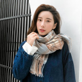 Women Men Logo Scarf Wool Cashmere Scarves Shawl Blanket Wrap Knit