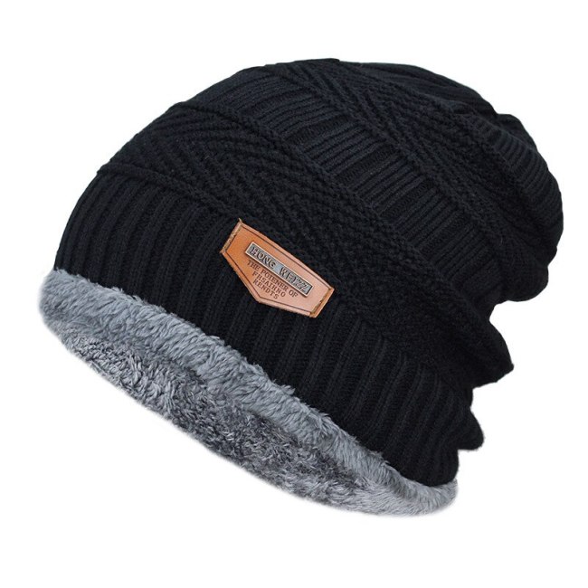 Men Women Beanie Hat Winter Wool Knitted Baggy Pull On Soft Caps