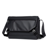 Men Messenger Shoulder Bag Leather Black Cloth Crossbody Sling Handbags Business Houlder Bag