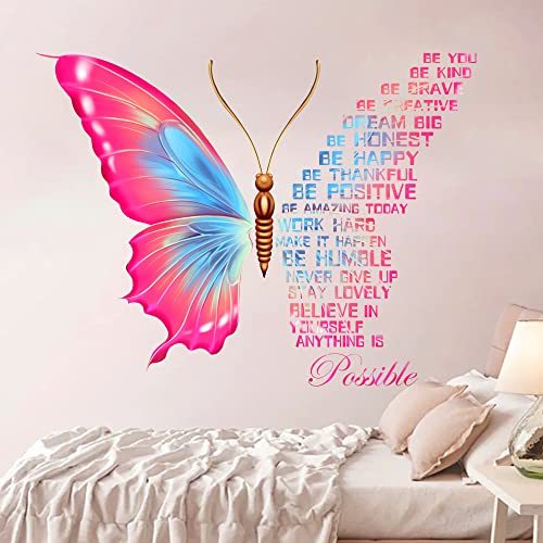 Large Butterfly Wall Decals Stickers Inspirational Wall