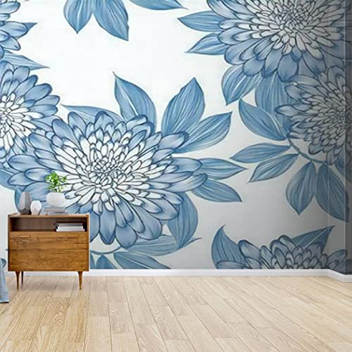 Wallpaper Canvas Print Abstract Elegant Seamless Pattern with Hand Drawn Chrysanthemums Self