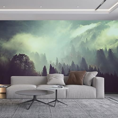Peel and Stick Wallpaper Snow Mountain Landscape Vintage Style Removable 3D Wall Murals Decal for Bedroom Living Room Bathroom Decor Self Adhesive Sticker Wallpaper