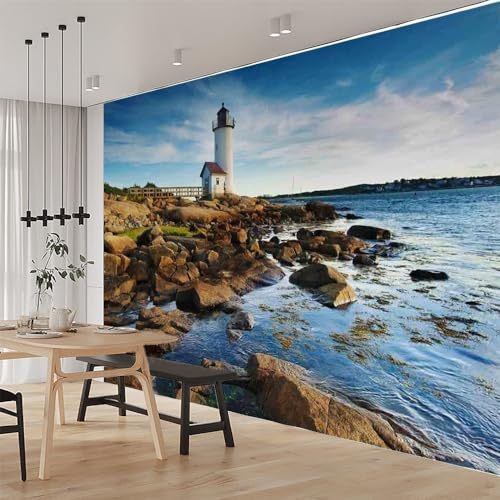 Coast Lighthouse Wall Mural Wallpapers, 118 W x82.7 H