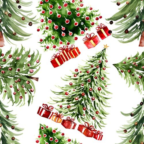 18 x236  Christmas Tree Ornaments Peel and Stick Self Adhesive Wallpaper