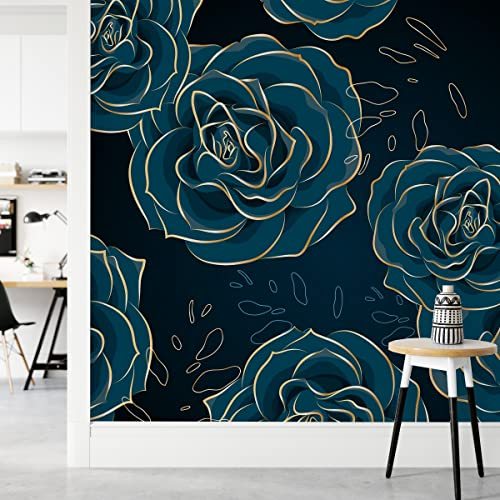 Dark Floral Wallpaper Peel-and-Stick 125  W x 125  H M1598_125