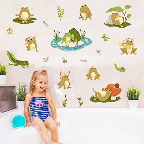 🎁Frogs -Removable Cute Frog Wall Decals Peel & Stick