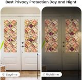 Static Cling Decorative Window Film with Installation Tools Non Adhesive Privacy Film, Stained Glass Window Film for Bathroom Shower Door Heat Cotrol Anti UV, 17.7 x 78.7 Inch