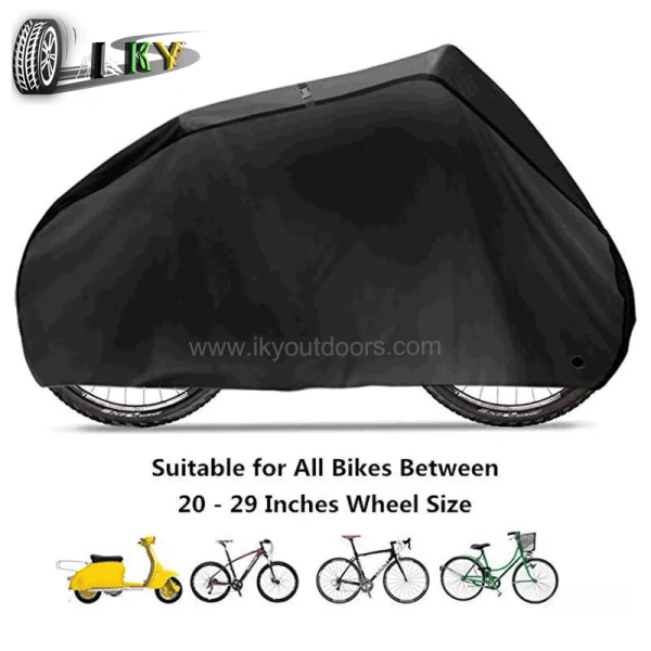 IKY Heavy Duty Oxford Waterproof Bike Cover For Daily Use And Transportati With Lock Holes Heat Sealed Seams