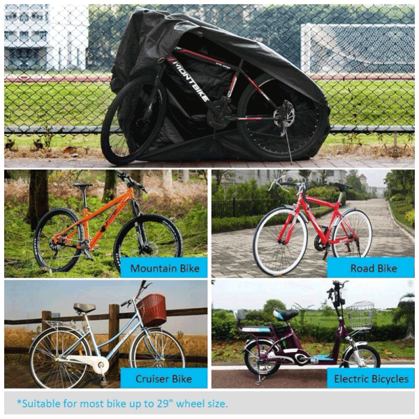 IKY Waterproof Bike Cover Heavy Duty Oxford For Covers Rays Bikecover With Lock Hole