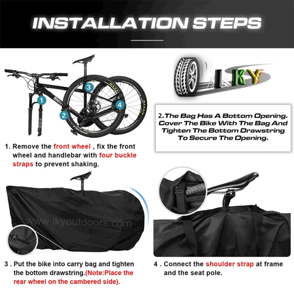 IKY Heavy Duty Ripstop Oxford Waterproof Bike Cover For Mountain Bike Waterproof Cover in Transportation