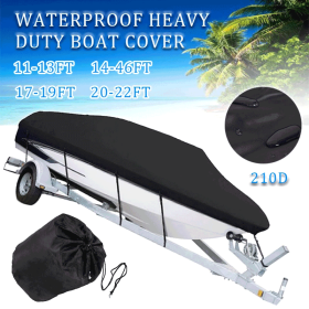 IKY 210D Oxford Fabric Yacht Boat Cover Water Resistant For V-shape