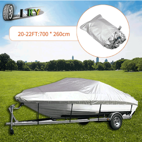 IKY 300D Polyester Waterproof UV Resistant Durable 11-22ft Boat Cover