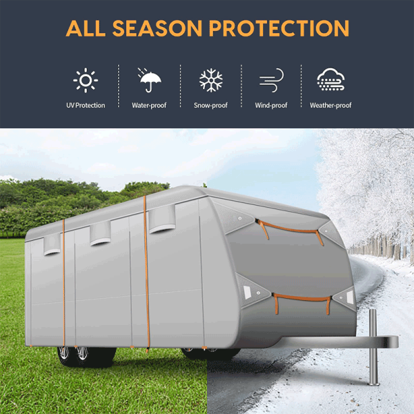 IKY New Hot Selling Sun Protection RV Cover Waterproof Breathable Motorhome Camper Caravan Cover