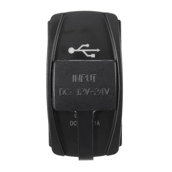 IKY 12V 24V RED LED DUAL USB CHARGER BACKLIT UTV ROCKER SWITCH FOR MOTORCYCLE CAR TRUCK BOAT