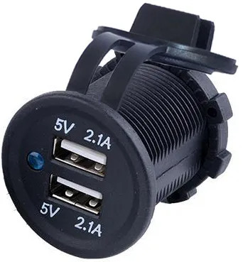 IKY  Dual Usb Car Charger Adapter 2 Usb Port Led 5v 2.1A Smart Car-charger for Iphone Samsung Phone car charging accessories