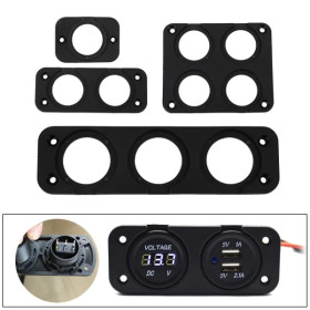 IKY Cigarette Lighter Bracket Charger Switch Voltmeter Mounting Plate 1/2/3/4/5/6 Hole Car USB Panel