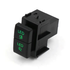 IKY Fog Lamp On-off Spst Dual Push Switch LED Light Button For Nissan Navara NP300 D40 Pathfinder R51 Xtrail T31 Patrol Y61 & Y62
