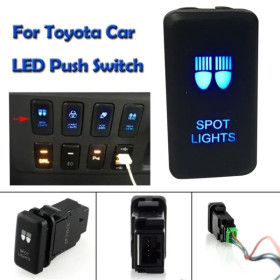IKY 39X21MM OEM Style Dash Light Push Button Switch For Toyota Landcruiser, Prado, Hilux, RAV4, Fortuner, Camry, Corolla, Tacomo, Tundra, Kluger