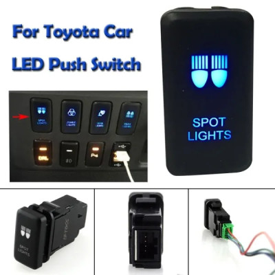 IKY 39X21MM OEM Style Dash Light Push Button Switch For Toyota Landcruiser, Prado, Hilux, RAV4, Fortuner, Camry, Corolla, Tacomo, Tundra, Kluger