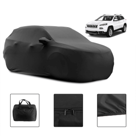 IKY 180GSM Super Soft Stretchable And Fleece Inside Universal Car Cover indoor