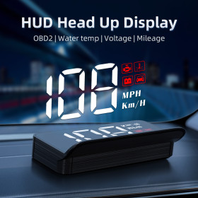 IKY M3 Auto OBD2 Head-Up Display Auto Electronics HUD Projector Display Digital KMH MPH Car Speedometer Temperature Voltage Alarm