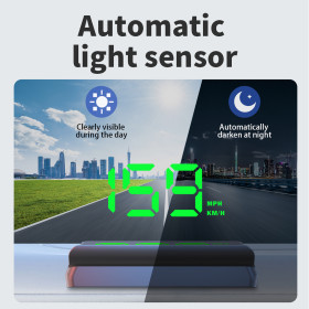 IKY Universal Head Up Display GPS Digital Speedometer for All Car Truck Plug and Play Auto Part