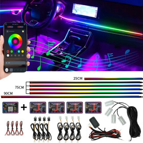 IKY Symphony 18IN1 Car Ambient Light Colorful LED Neon Interior Rainbow Acrylic Light strip Decorative 10/6IN1 Car Atmosphere Light