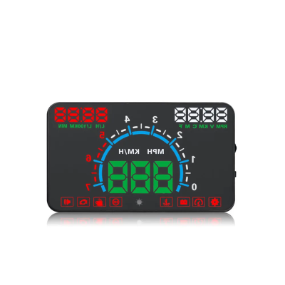 IKY 5.8 inch OBD2 Car Head-Up Display Digital Speed Windshield Projector Overspeed Alarm Water Temp RPM Voltage Plug and Play
