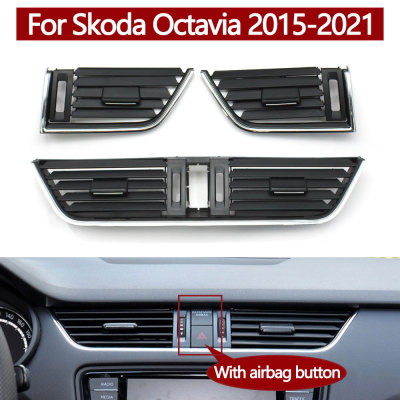 IKY Front Dashboard Air Conditioning Left Right AC Vent Grille Outlet Panel Cover For Skoda Octavia 2015-2021 5E0819701 5E0820951