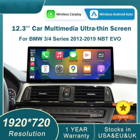 12.3 Wireless CarPlay Linux System Multimedia Display For BMW Series 3 4 F30 F31 F32 F33 F34 F36 2012-2018 Android Auto Airplay