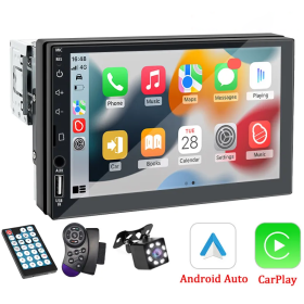 IKY 7inch Car Radio 1 Din CarPlay Android Auto Universal MP5 Player Auto Audio USB TF Bluetooth Support Rear View Camera