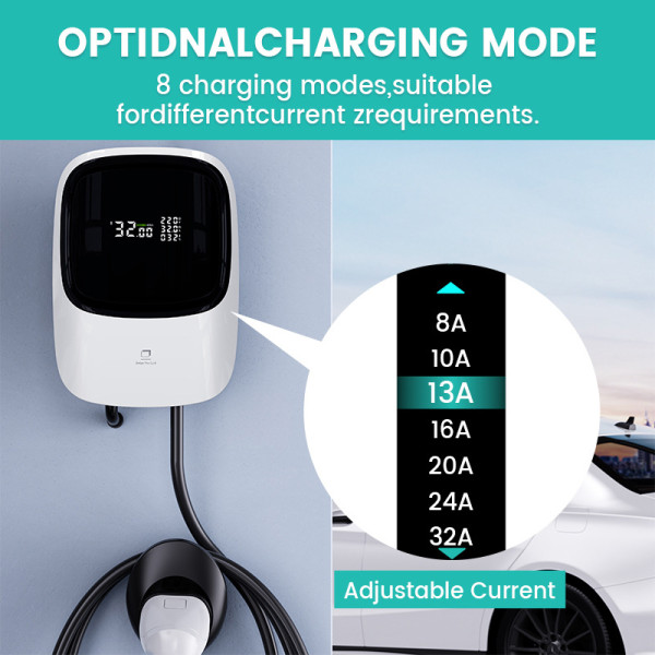 IKY European Standard Charging Pile 16/32A EV Charger Type2 Wall Mounted APP Home OCP