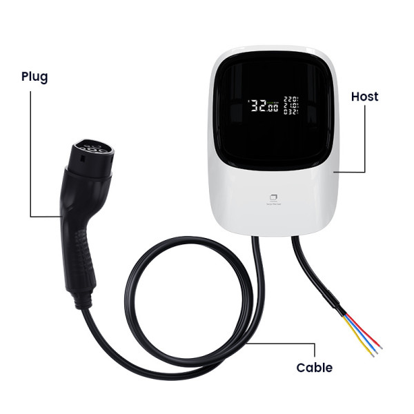 IKY European Standard Charging Pile 16/32A EV Charger Type2 Wall Mounted APP Home OCP