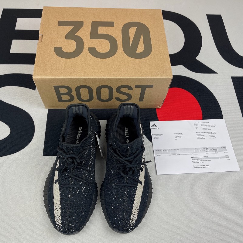 Yeezy Boost 350 V2 Core Black White(Unisex)-093