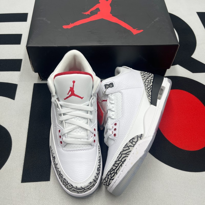 Jordan 3 Retro Free Throw Line White Cement(Unisex)-054