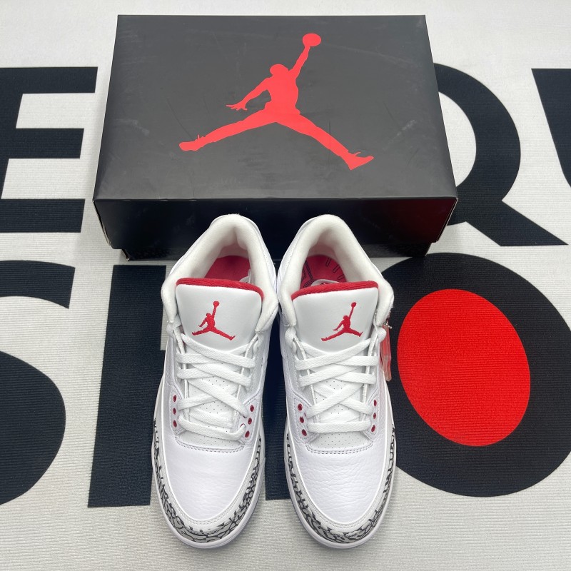 Jordan 3 Retro Free Throw Line White Cement(Unisex)-054