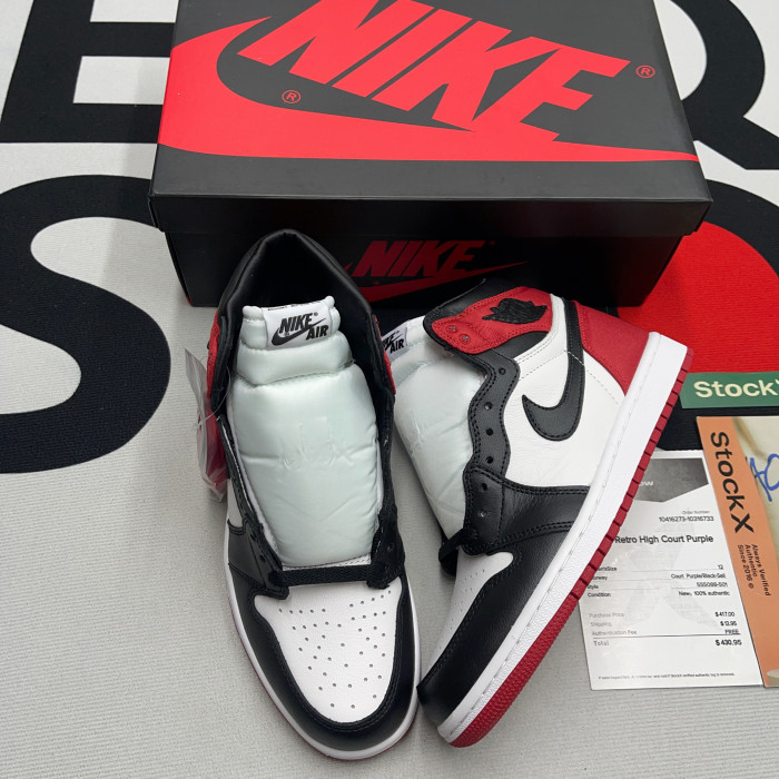 Jordan 1 Retro High Satin Black Toe(Unisex)