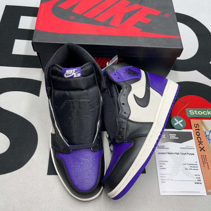 Jordan 1 Retro High Court Purple(Unisex)