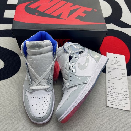 Jordan 1 Retro High Zoom White Racer Blue(Unisex)