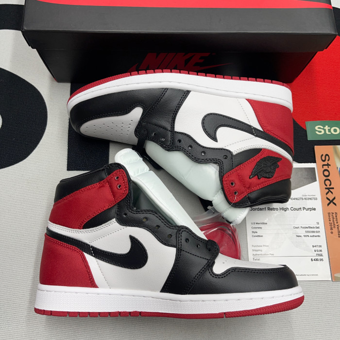 Jordan 1 Retro High Satin Black Toe(Unisex)