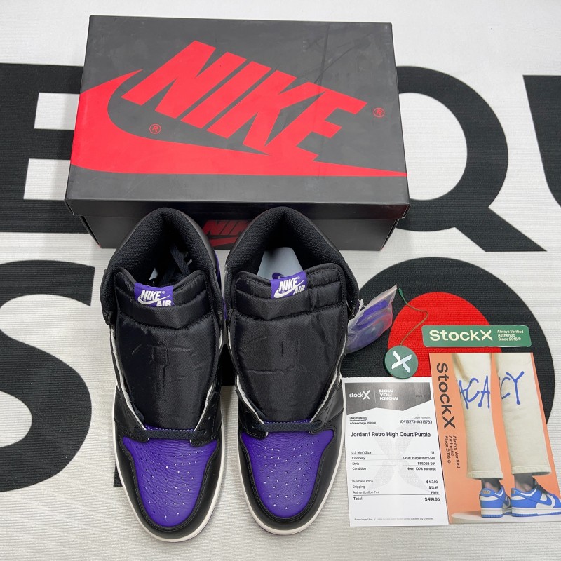 Jordan 1 Retro High Court Purple(Unisex)